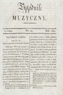 Tygodnik Muzyczny. 1820, nr 12