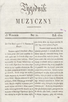 Tygodnik Muzyczny. 1820, nr 20