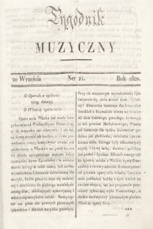 Tygodnik Muzyczny. 1820, nr 21
