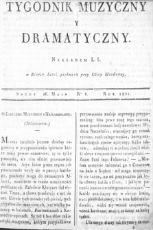 Tygodnik Muzyczny i Dramatyczny. 1821, nr 6