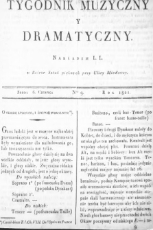 Tygodnik Muzyczny i Dramatyczny. 1821, nr 9