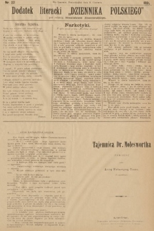 Dodatek Literacki „Dziennika Polskiego”. 1891, nr 22