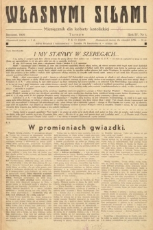 Własnymi Siłami : miesięcznik dla kobiety katolickiej. 1939, nr 1