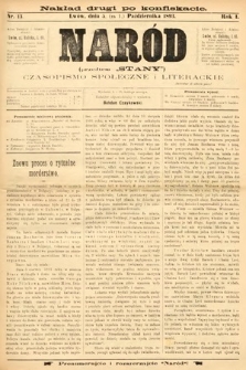 Naród : czasopismo społeczne i literackie. 1893, nr 13