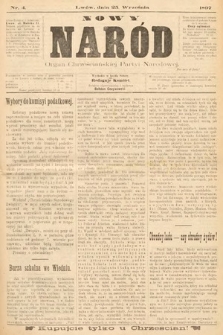 Nowy Naród : organ Chrześcijanskiej Partyi Narodowej. 1897, nr 4