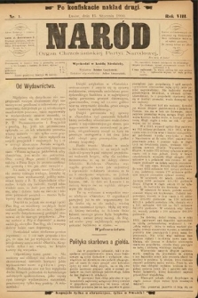 Nowy Naród : organ Chrześcijanskiej Partyi Narodowej. 1900, nr 1