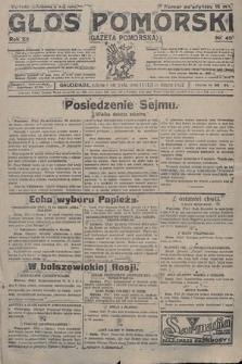 Głos Pomorski. 1922, nr 40