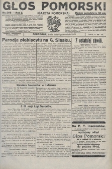 Głos Pomorski. 1922, nr 208