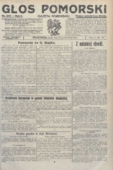 Głos Pomorski. 1922, nr 214