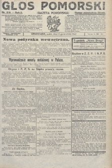 Głos Pomorski. 1922, nr 216