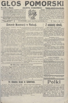 Głos Pomorski. 1922, nr 240