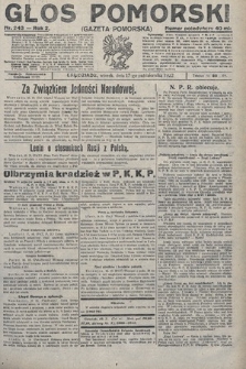 Głos Pomorski. 1922, nr 243