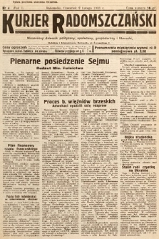 Kurjer Radomszczański : niezależny dziennik polityczny, społeczny i literacki. 1933, nr 4