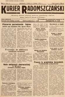Kurjer Radomszczański : niezależny dziennik polityczny, społeczny i literacki. 1933, nr 6