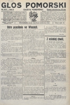 Głos Pomorski. 1922, nr 255