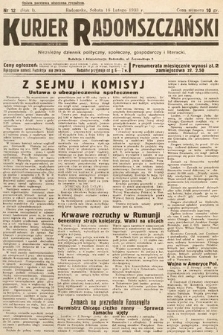 Kurjer Radomszczański : niezależny dziennik polityczny, społeczny i literacki. 1933, nr 12