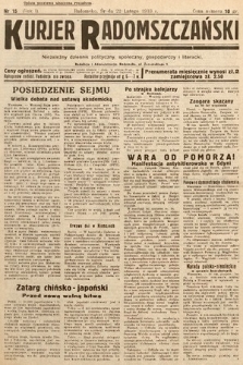 Kurjer Radomszczański : niezależny dziennik polityczny, społeczny i literacki. 1933, nr 15