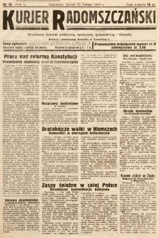 Kurjer Radomszczański : niezależny dziennik polityczny, społeczny i literacki. 1933, nr 18