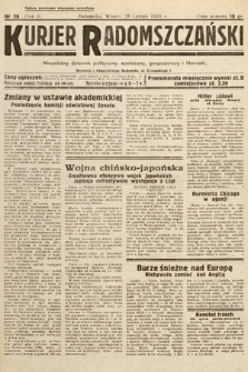 Kurjer Radomszczański : niezależny dziennik polityczny, społeczny i literacki. 1933, nr 20