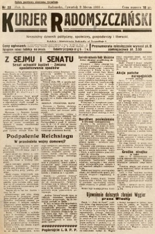 Kurjer Radomszczański : niezależny dziennik polityczny, społeczny i literacki. 1933, nr 22