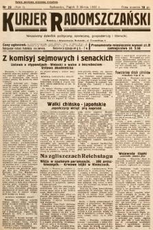 Kurjer Radomszczański : niezależny dziennik polityczny, społeczny i literacki. 1933, nr 23