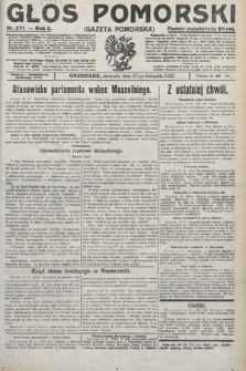 Głos Pomorski. 1922, nr 271