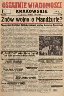 Ostatnie Wiadomości Krakowskie. 1937, nr 183