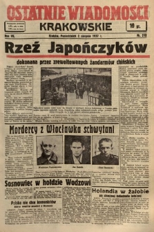 Ostatnie Wiadomości Krakowskie. 1937, nr 212