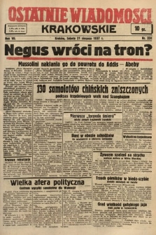 Ostatnie Wiadomości Krakowskie. 1937, nr 231
