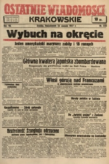 Ostatnie Wiadomości Krakowskie. 1937, nr 233