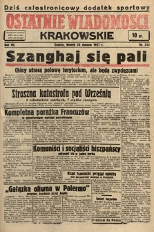 Ostatnie Wiadomości Krakowskie. 1937, nr 234