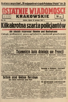 Ostatnie Wiadomości Krakowskie. 1937, nr 259