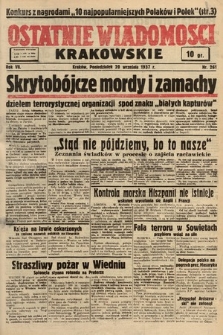 Ostatnie Wiadomości Krakowskie. 1937, nr 261