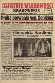 Ostatnie Wiadomości Krakowskie. 1937, nr 269