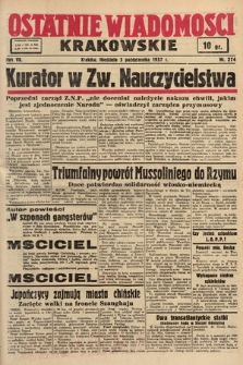 Ostatnie Wiadomości Krakowskie. 1937, nr 274