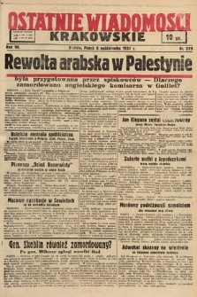 Ostatnie Wiadomości Krakowskie. 1937, nr 279