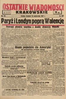 Ostatnie Wiadomości Krakowskie. 1937, nr 281