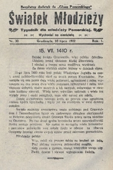 Światek Młodzieży : tygodnik dla młodzieży pomorskiej. 1922, nr 30