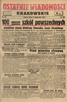 Ostatnie Wiadomości Krakowskie. 1937, nr 284