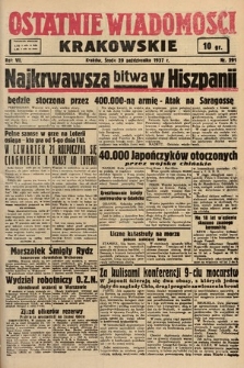 Ostatnie Wiadomości Krakowskie. 1937, nr 291