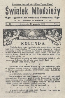 Światek Młodzieży : tygodnik dla młodzieży pomorskiej. 1922, nr 53
