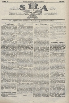 Siła : organ Chrześcijańskiego Narodowego Stronnictwa Pracy. 1922, nr 24