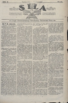 Siła : organ Chrześcijańskiego Narodowego Stronnictwa Pracy. 1922, nr 40