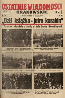 Ostatnie Wiadomości Krakowskie. 1937, nr 316