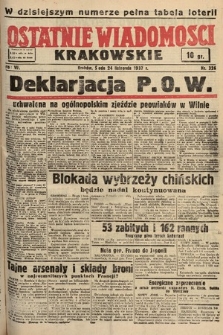 Ostatnie Wiadomości Krakowskie. 1937, nr 326
