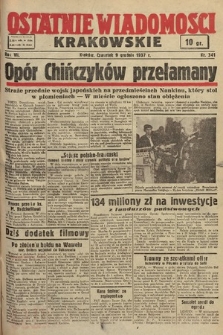 Ostatnie Wiadomości Krakowskie. 1937, nr 341