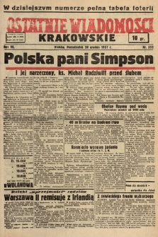 Ostatnie Wiadomości Krakowskie. 1937, nr 352