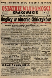 Ostatnie Wiadomości Krakowskie. 1937, nr 354
