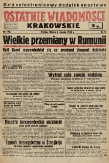 Ostatnie Wiadomości Krakowskie. 1938, nr 3