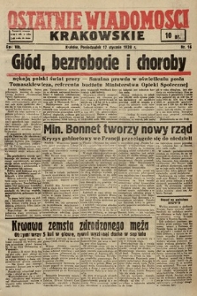 Ostatnie Wiadomości Krakowskie. 1938, nr 16
